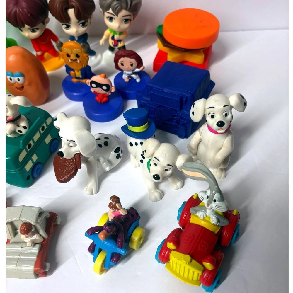Vintage & Modern Fast Food Toy Lot McDonalds Disney Flintstones Minecraft Tonka